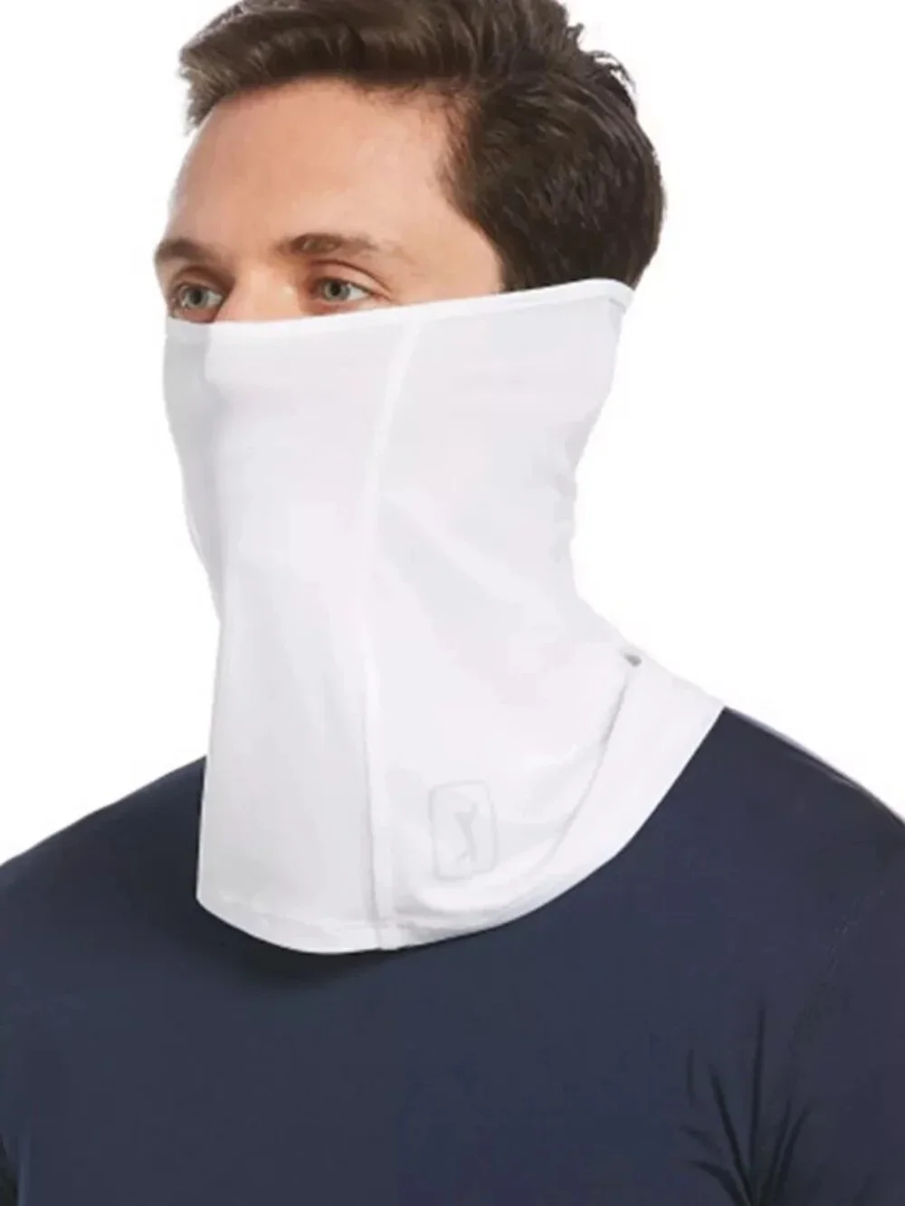 PGA TOUR Unisex UPF 50+ Solar Block Neck Gaiter, White, Small/Medium